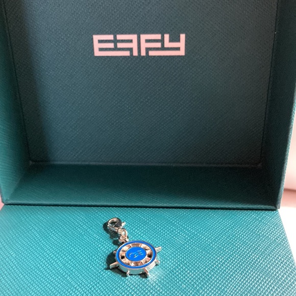 ❤️ NWOT - EFFY Ships Wheel Silvertone Hanging Charm* ❤️ - Picture 6 of 8